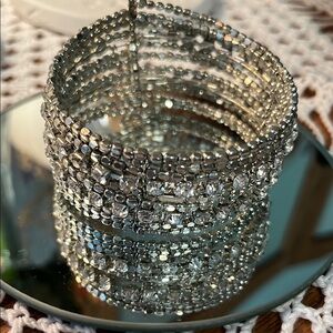 Sparkling Silver Beaded Bracelet